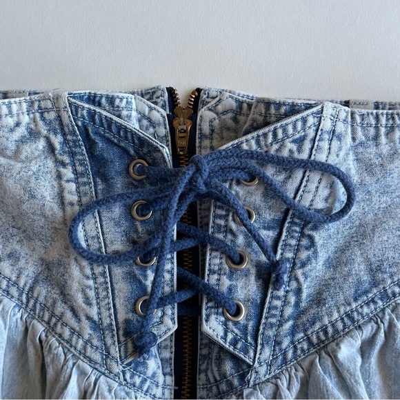 Vintage Denim Corset Waist Skirt - Picture 3 of 8
